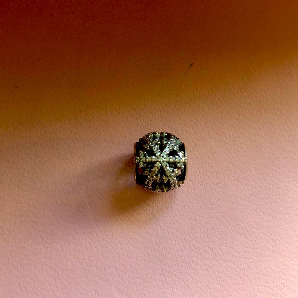Pandora Spacer Charm- crystal snowflakes